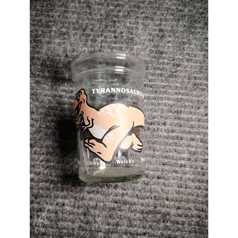 Vintage Welch's Dinosaur Tyrannosaurus Rex Jelly/Jam Jar